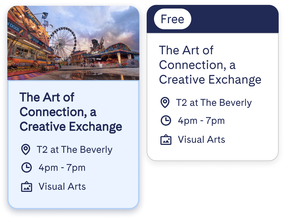 Calendar event cards, version 3
