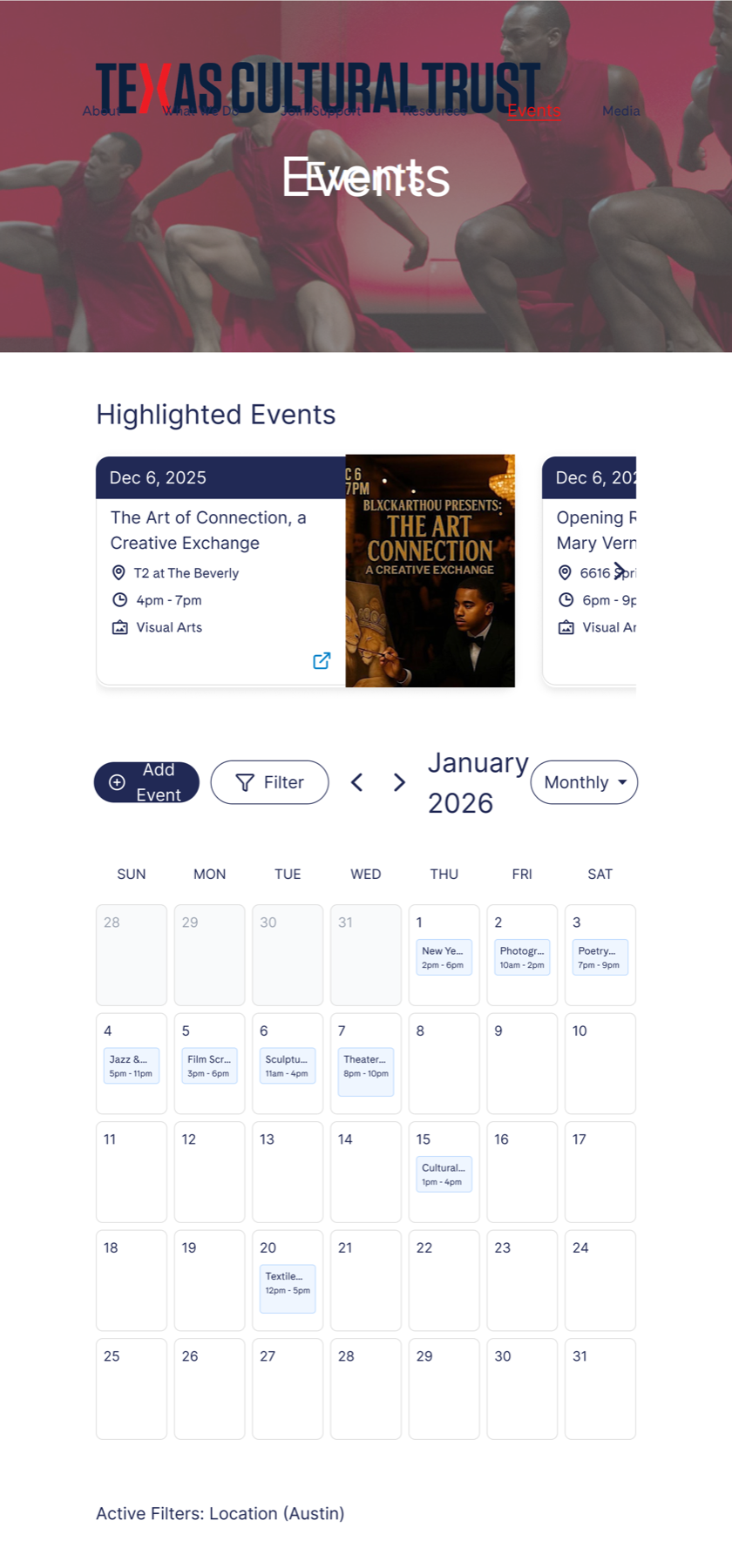 Figma Make monthly calendar with one event per day